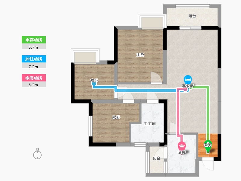 四川省-成都市-书香华府-76.23-户型库-动静线