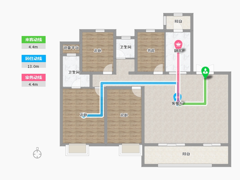 河南省-洛阳市-定鼎府-137.00-户型库-动静线