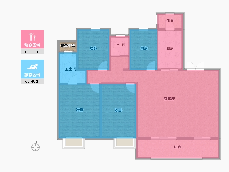 河南省-洛阳市-定鼎府-137.00-户型库-动静分区