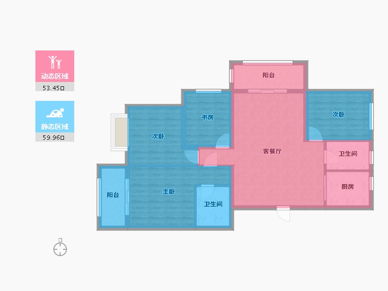 河北省-石家庄市-博远嘉苑-101.98-户型库-动静分区