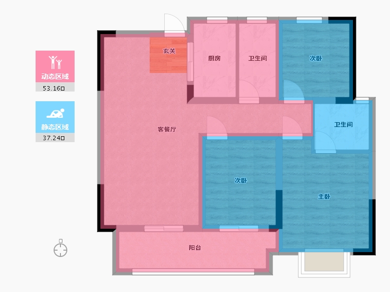 河南省-许昌市-御湖湾-80.01-户型库-动静分区