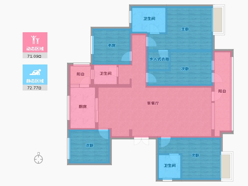 河北省-唐山市-富力盛悦府-127.25-户型库-动静分区