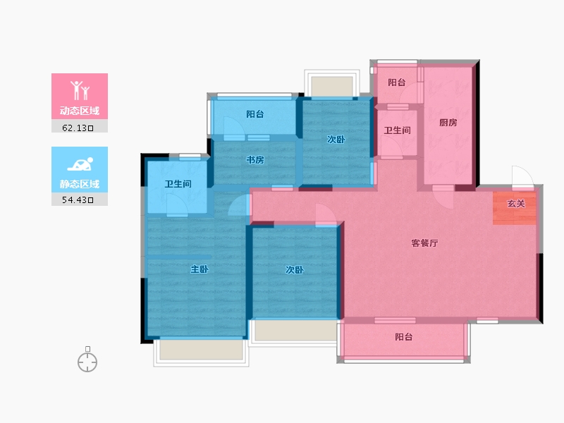 四川省-成都市-逸山公馆-102.19-户型库-动静分区