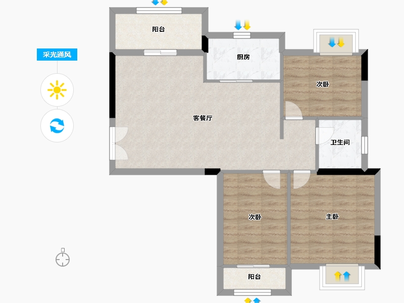 福建省-三明市-凤凰城-79.00-户型库-采光通风