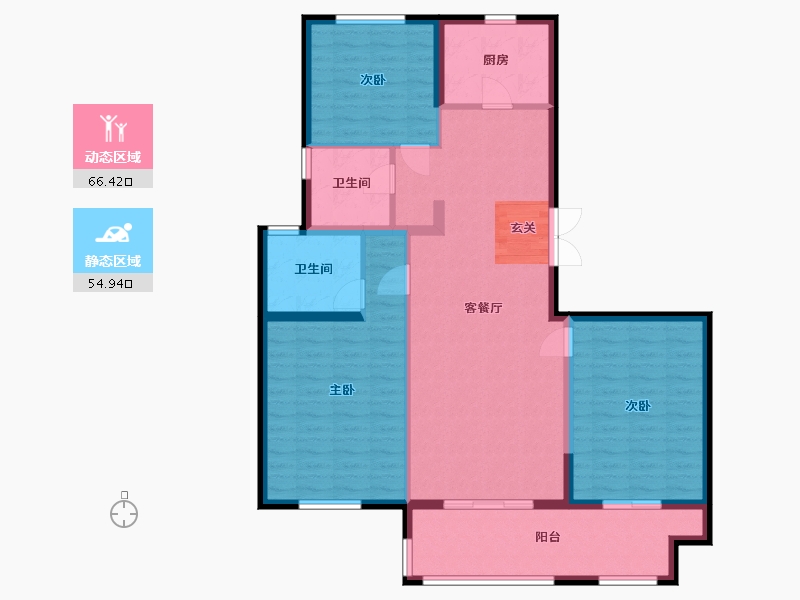 江苏省-无锡市-南方豪庭-110.00-户型库-动静分区