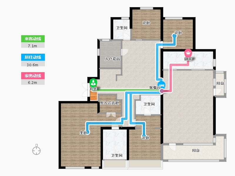 山东省-青岛市-蓝光黑钻公馆-210.01-户型库-动静线