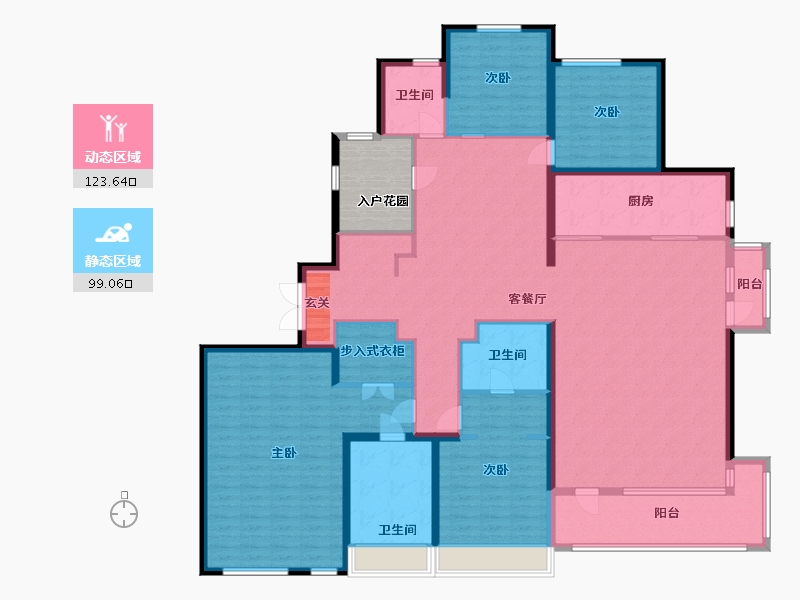 山东省-青岛市-蓝光黑钻公馆-210.01-户型库-动静分区