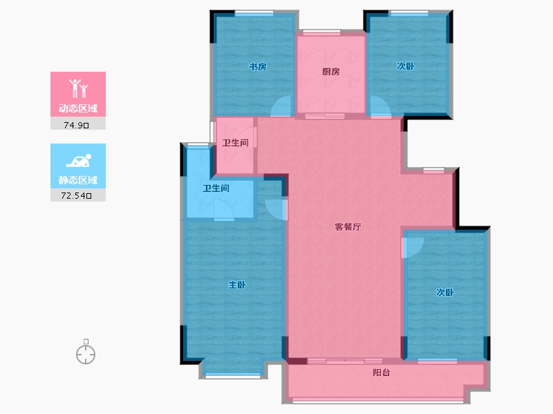 江苏省-徐州市-融悦府-134.00-户型库-动静分区