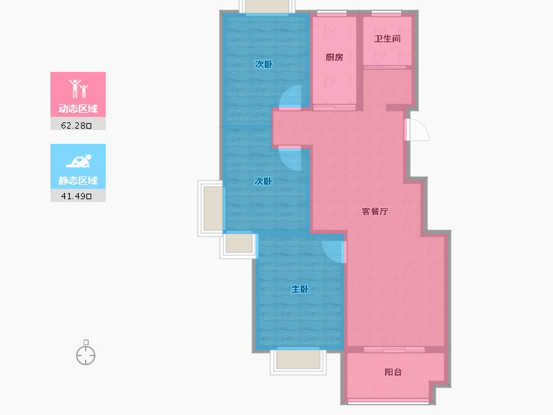 山东省-日照市-嘉和花园-93.00-户型库-动静分区