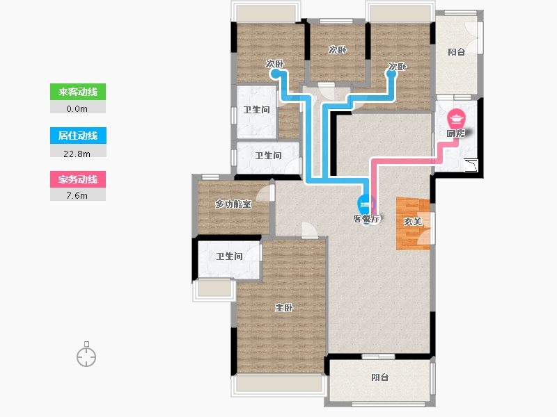 广东省-佛山市-顺德深业城-165.57-户型库-动静线