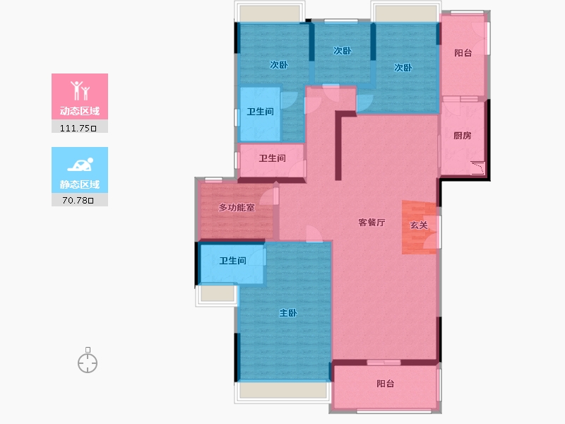 广东省-佛山市-顺德深业城-165.57-户型库-动静分区