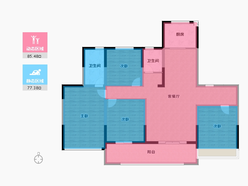 江苏省-徐州市-石榴首府-147.00-户型库-动静分区