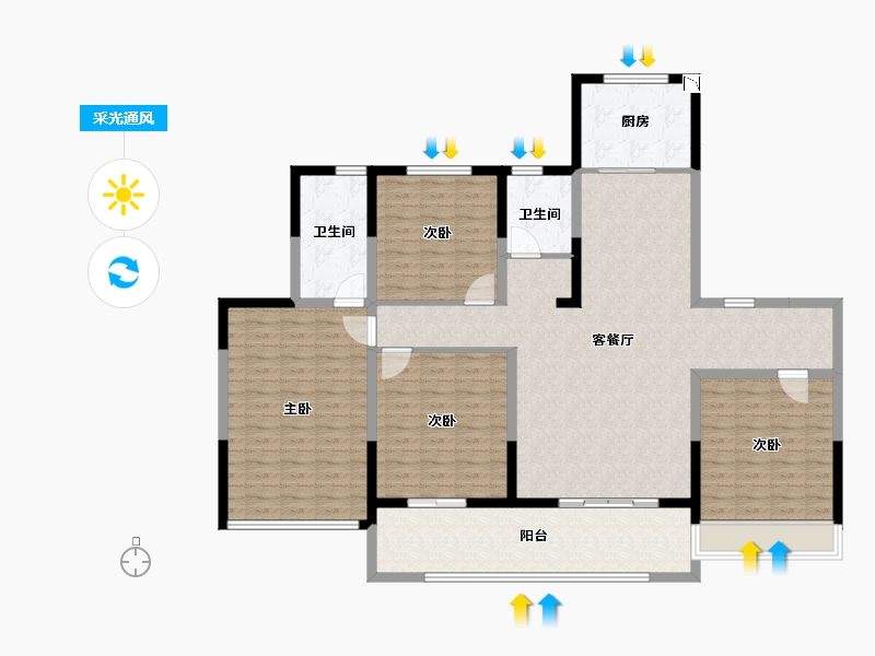 江苏省-徐州市-石榴首府-147.00-户型库-采光通风