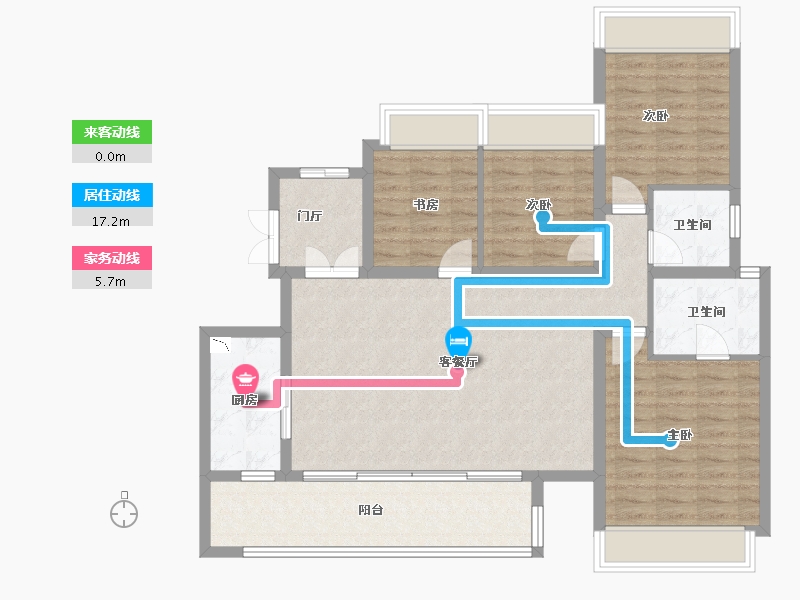 四川省-成都市-首创禧瑞锦江-106.70-户型库-动静线