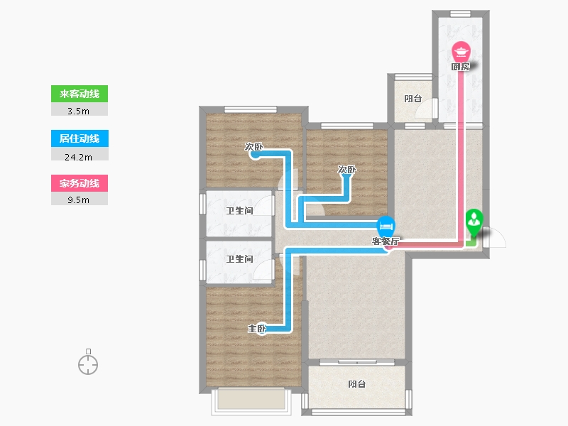 湖南省-长沙市-恒大御景半岛-101.94-户型库-动静线