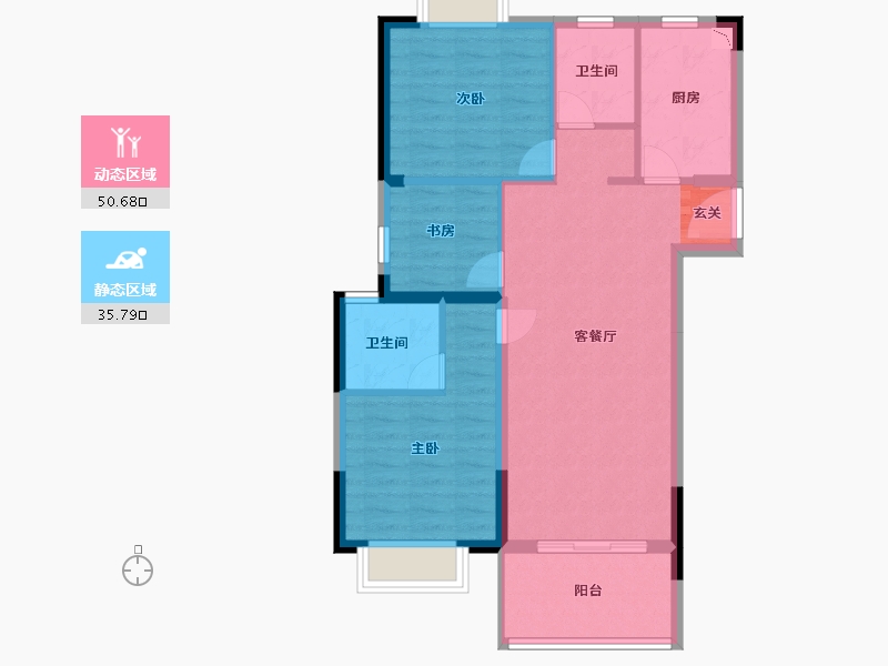 湖北省-武汉市-�吃没�府-77.60-户型库-动静分区