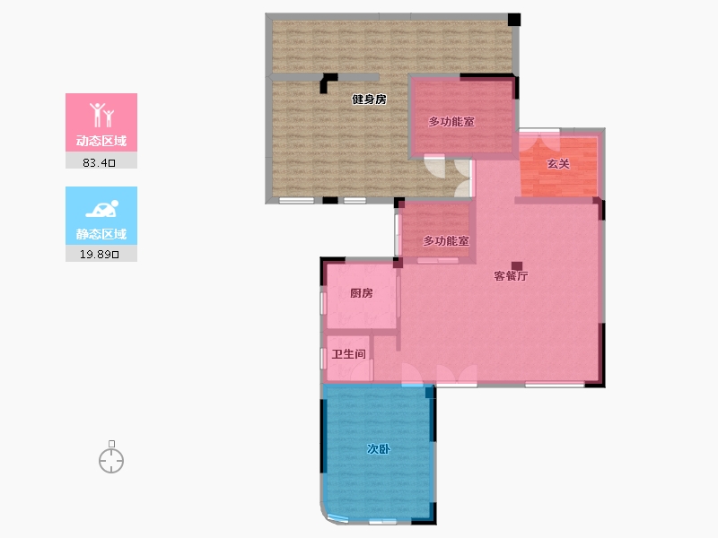 四川省-成都市-中铁星月山湖-135.92-户型库-动静分区