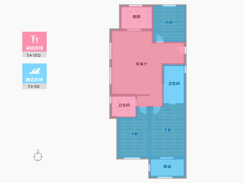 江苏省-南通市-启东龙馨家园-102.00-户型库-动静分区