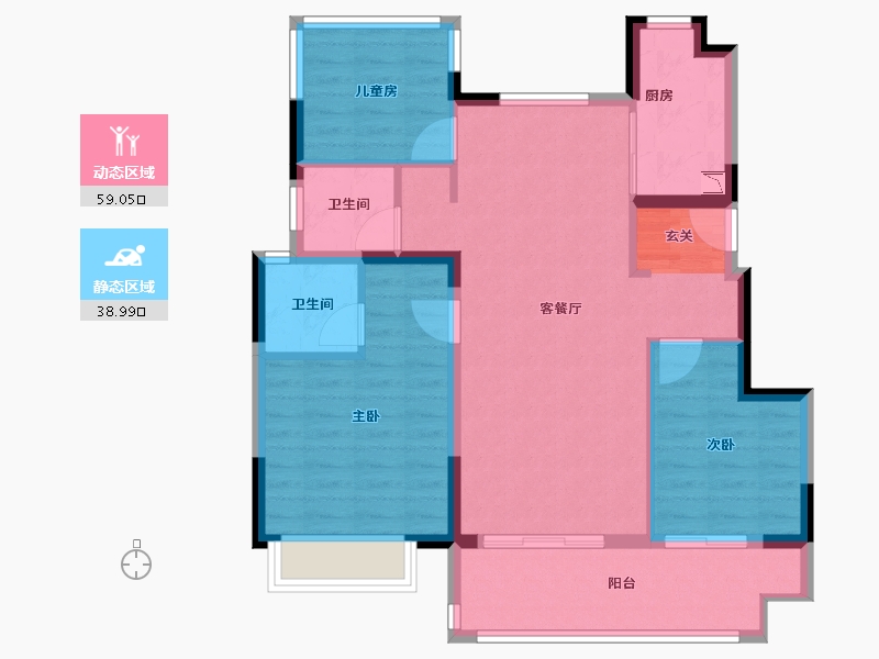 安徽省-合肥市-合肥雅郡-88.00-户型库-动静分区