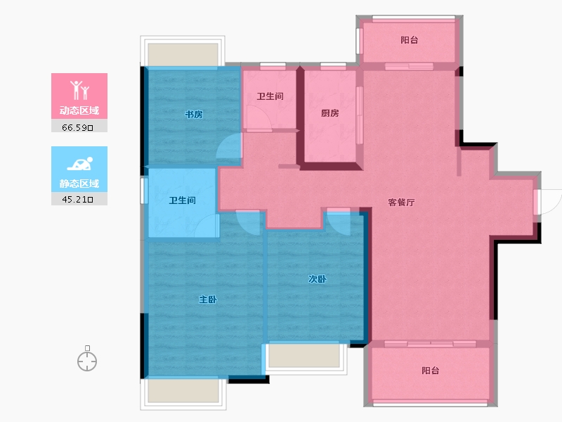 江西省-南昌市-新力睿园-100.70-户型库-动静分区