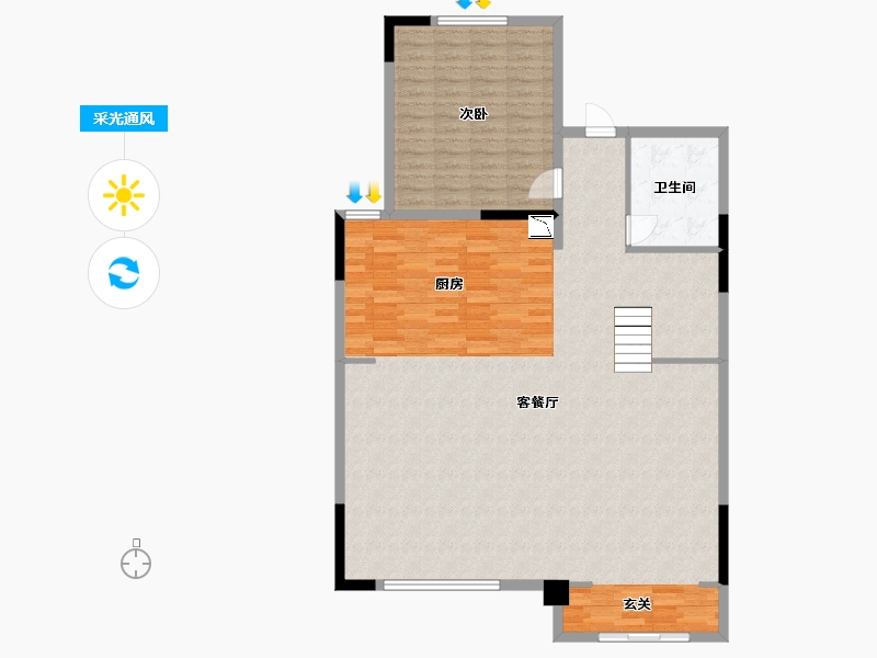 湖北省-武汉市-新城璞樾门第-126.62-户型库-采光通风