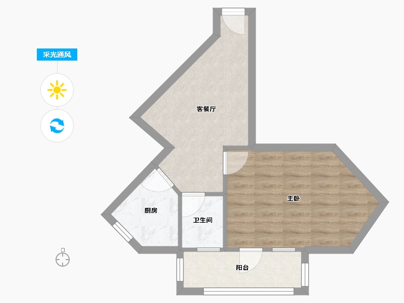 北京-北京市-双锦园-41.06-户型库-采光通风