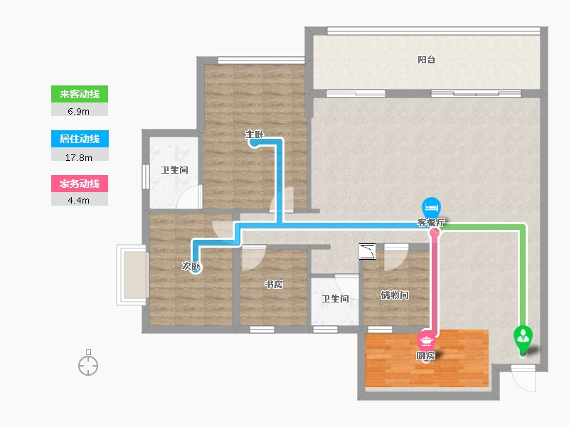 贵州省-黔南布依族苗族自治州-水岸铭门-122.00-户型库-动静线