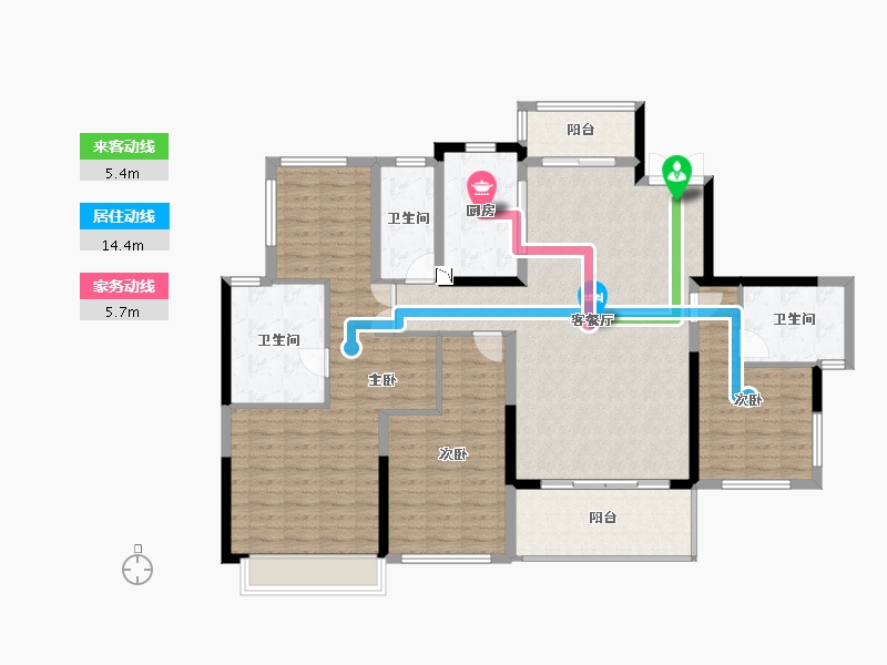 广西壮族自治区-柳州市-中海天钻-139.79-户型库-动静线