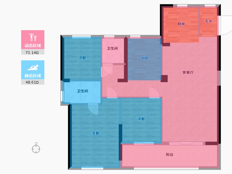 福建省-福州市-福清金辉优步大道-103.80-户型库-动静分区