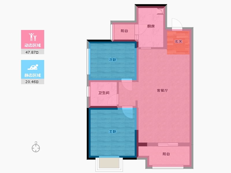 广东省-广州市-广州融创文旅城-59.79-户型库-动静分区