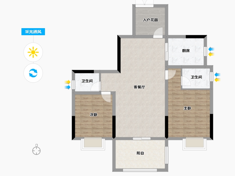 贵州省-黔南布依族苗族自治州-景华苑-93.01-户型库-采光通风