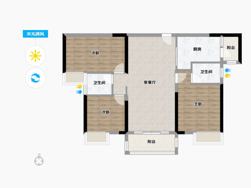 广东省-惠州市-实地常春藤-88.88-户型库-采光通风