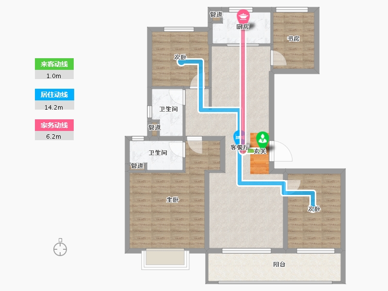 江苏省-南京市-佳兆业悦峰府-103.01-户型库-动静线