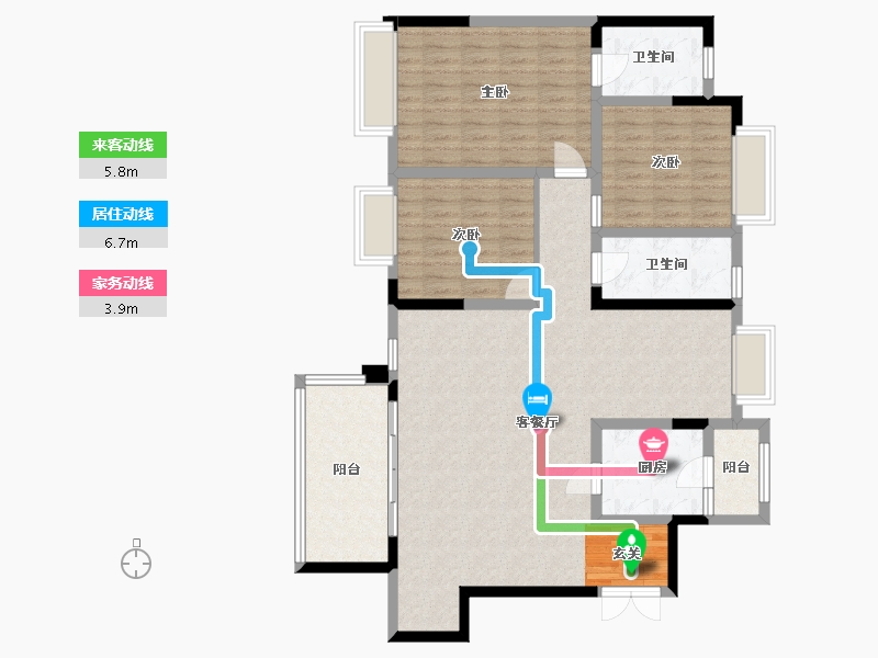 重庆-重庆市-金融街・两江融府-119.75-户型库-动静线