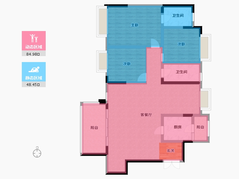 重庆-重庆市-金融街・两江融府-119.75-户型库-动静分区