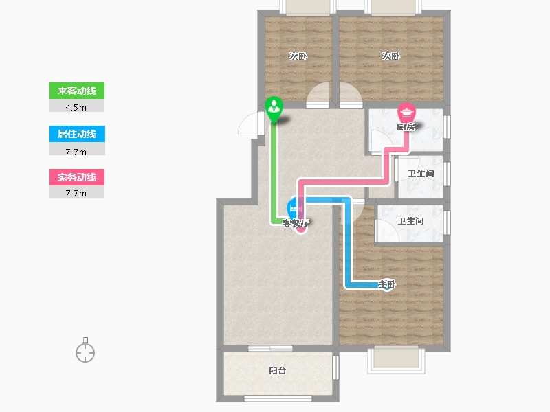 河南省-信阳市-百花新城-98.00-户型库-动静线