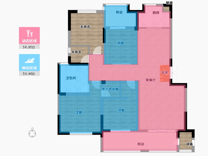 山东省-烟台市-高科荣境-110.00-户型库-动静分区