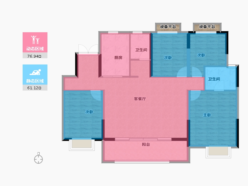 江苏省-泰州市-欧亚紫宸-128.00-户型库-动静分区