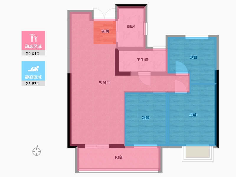 河南省-郑州市-永丰乐城·公园里-70.15-户型库-动静分区