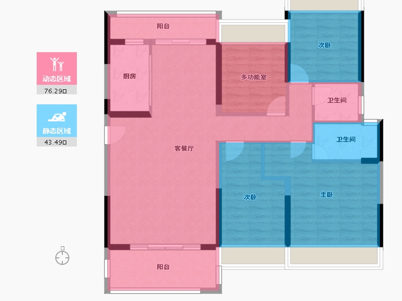 广东省-梅州市-碧桂园-107.59-户型库-动静分区