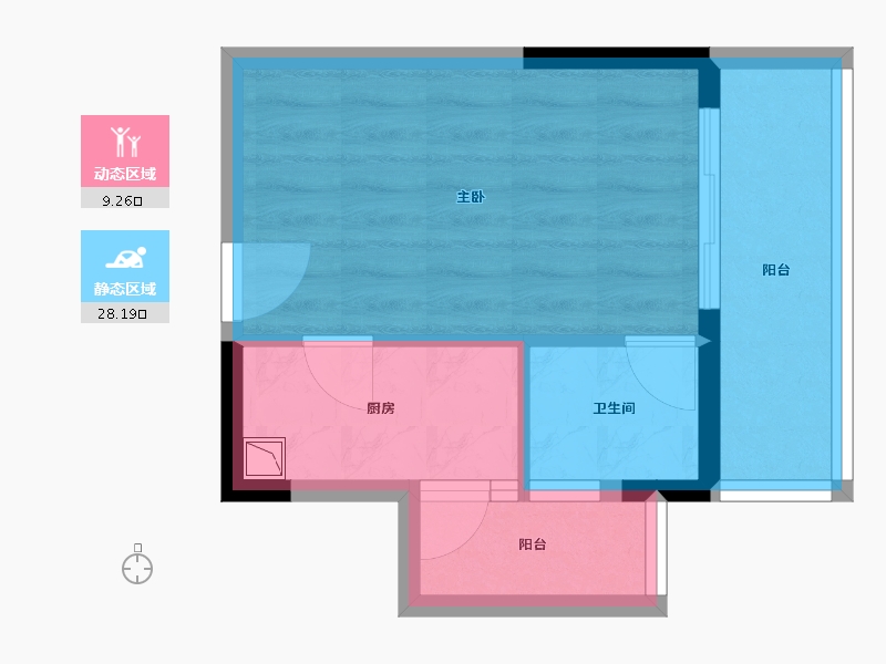 重庆-重庆市-银翔城天誉学府-32.75-户型库-动静分区