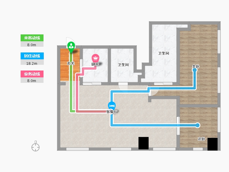 辽宁省-朝阳市-泰禾・北京公馆-104.06-户型库-动静线