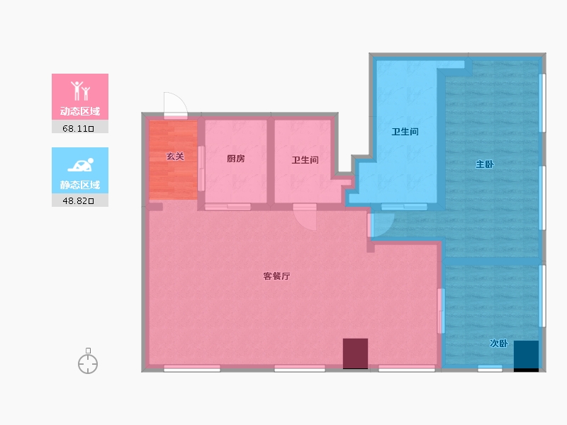 辽宁省-朝阳市-泰禾・北京公馆-104.06-户型库-动静分区