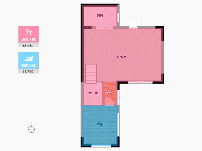 北京-北京市-京科・北平苑-55.41-户型库-动静分区