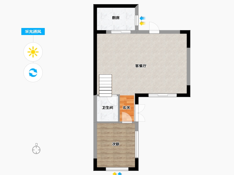 北京-北京市-京科・北平苑-55.41-户型库-采光通风