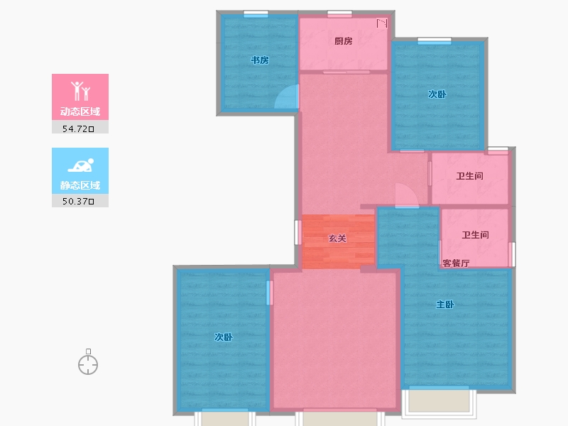 北京-北京市-金隅学府-94.23-户型库-动静分区