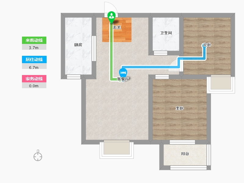 河北省-廊坊市-大厂云樾东方-59.62-户型库-动静线