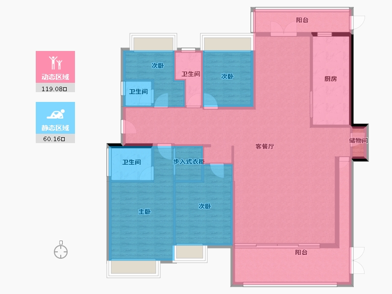 广东省-揭阳市-博雅苑-163.67-户型库-动静分区