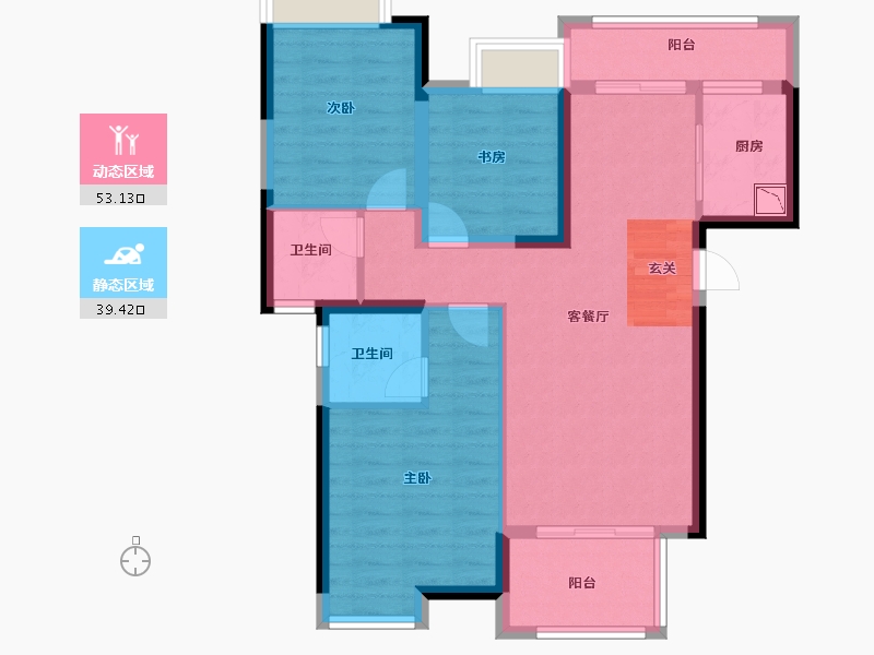 湖南省-长沙市-建发中央公园-82.00-户型库-动静分区