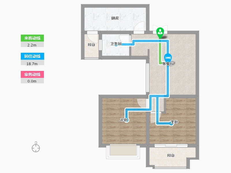 青海省-西宁市-紫薇・东进-57.43-户型库-动静线